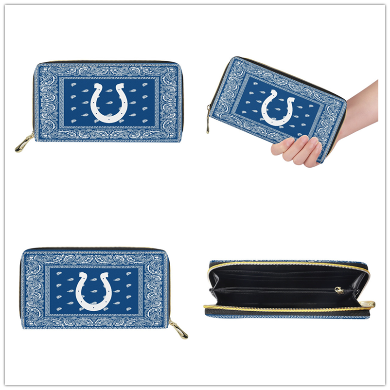 Indianapolis Colts PU Leather Zip Wallet 001
